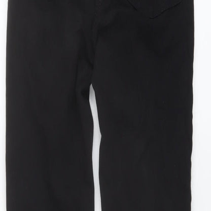 Topshop Womens Black Cotton Skinny Jeans Size 24 in L28 in Regular Button