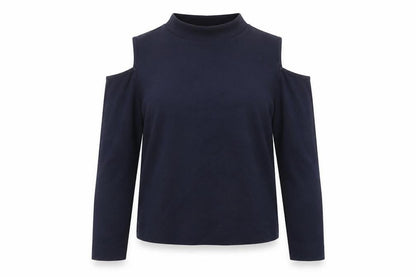 Womens UK Size L Made in Italy Blue Basic Blouse
