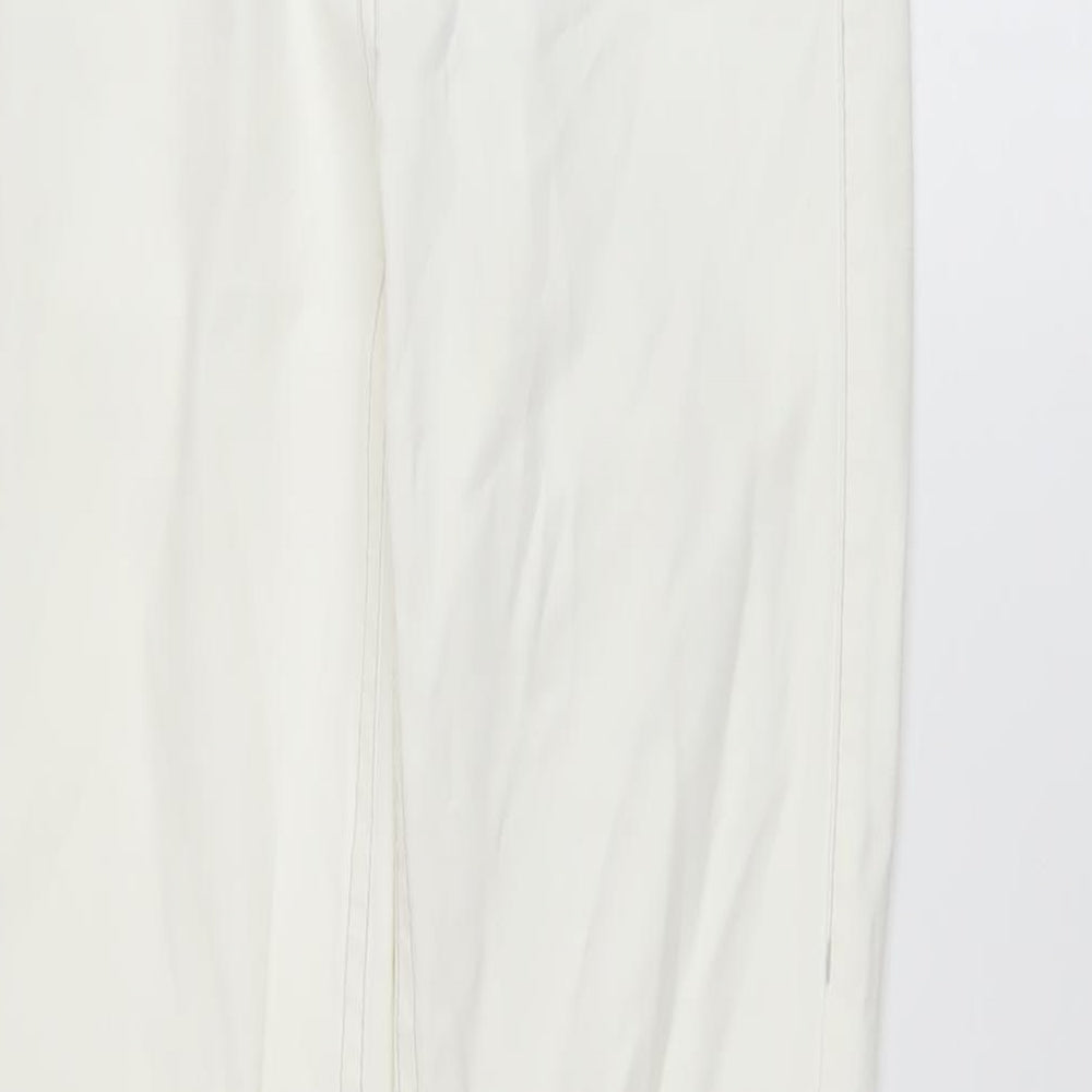 Marccain Womens Ivory Cotton Skinny Jeans Size 28 in L30 in Regular Button
