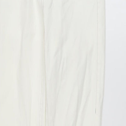 Marccain Womens Ivory Cotton Skinny Jeans Size 28 in L30 in Regular Button