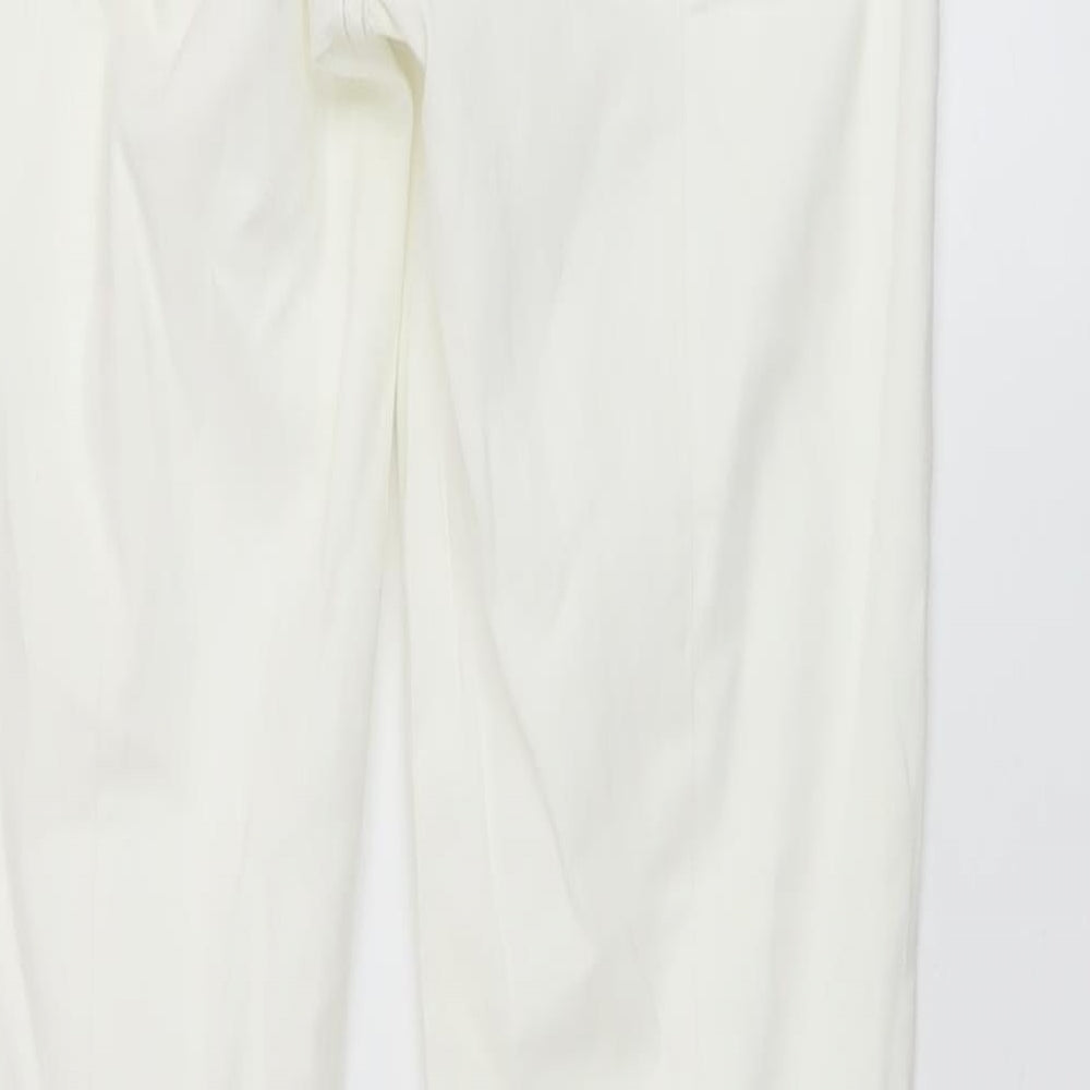 Marccain Womens Ivory Cotton Skinny Jeans Size 28 in L30 in Regular Button