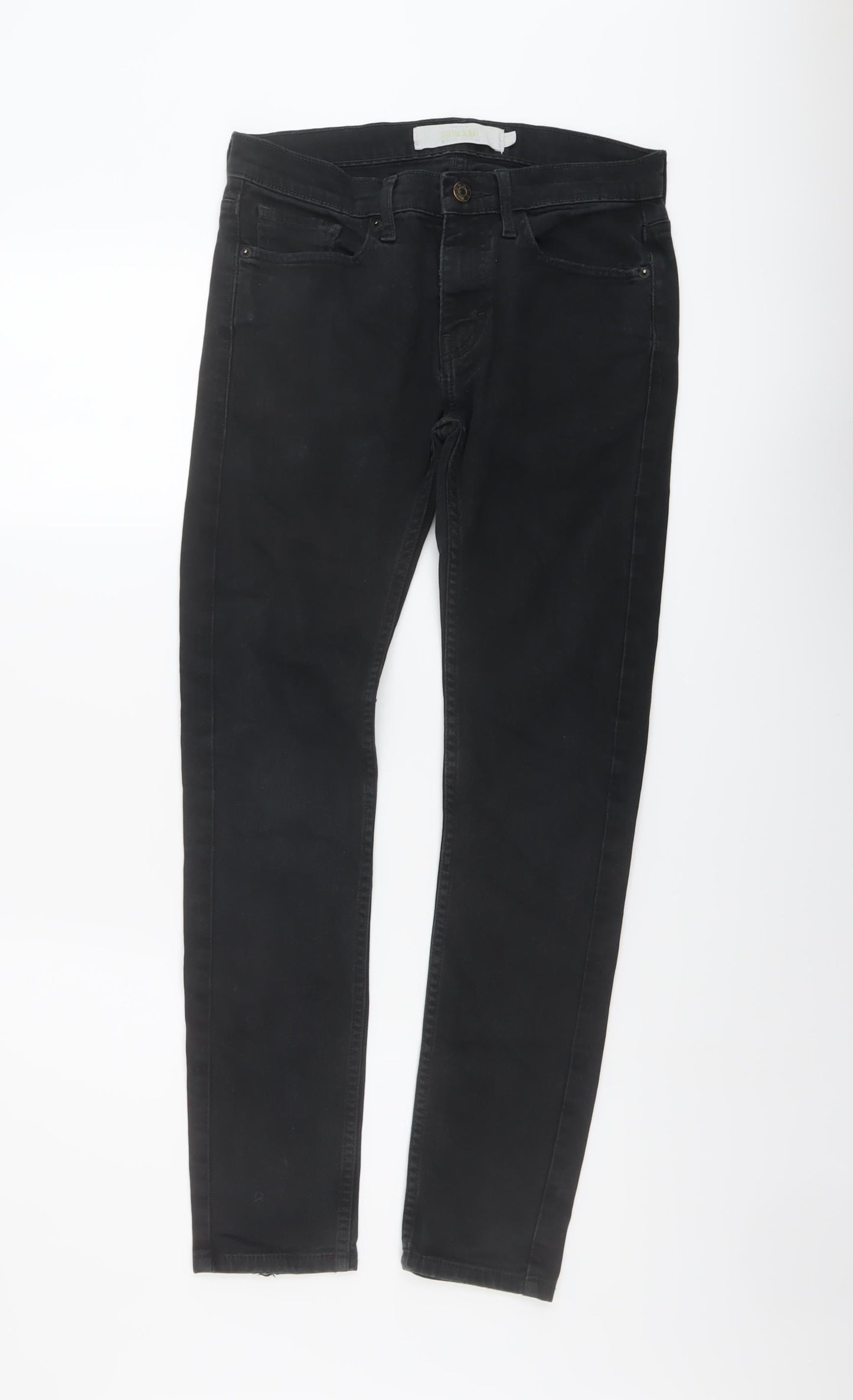 Mens UK Size 28 in Topman Regular Fit Skinny Black Jeans