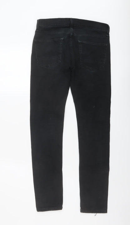 Mens UK Size 28 in Topman Regular Fit Skinny Black Jeans