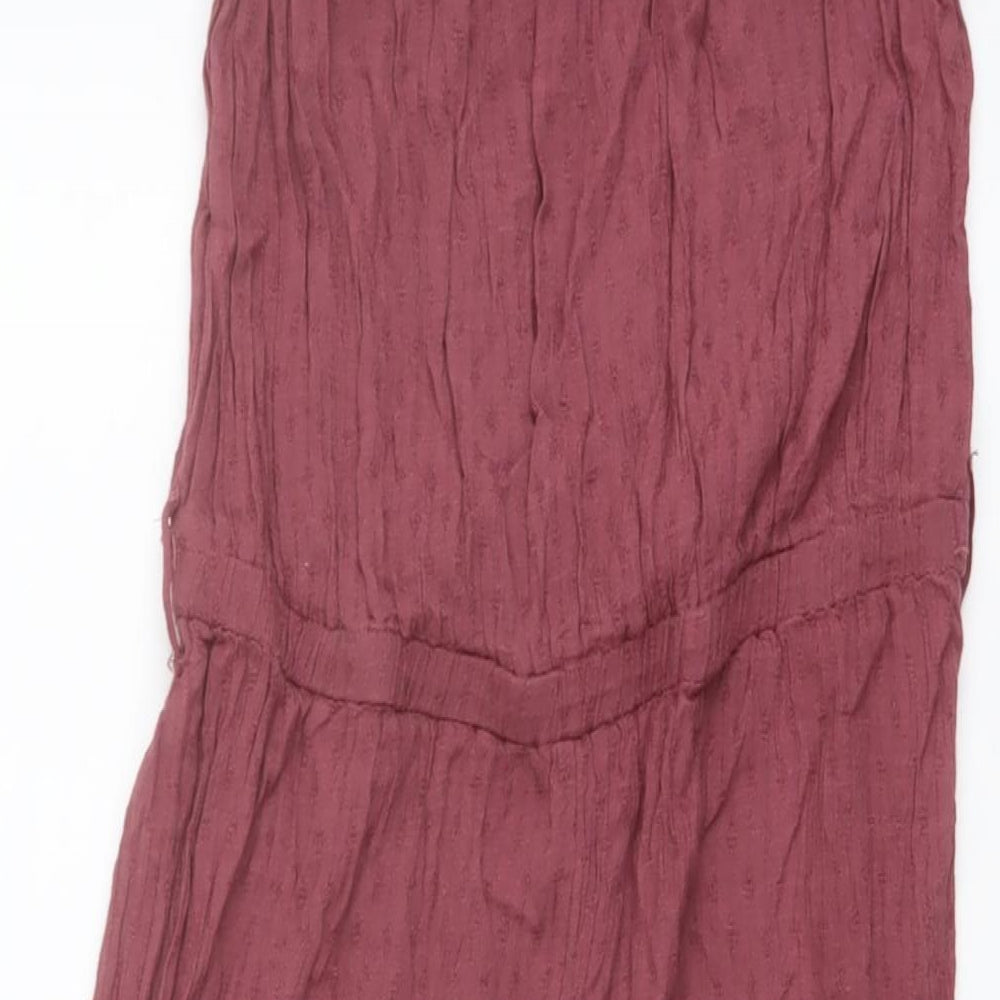 NEXT Womens Pink Viscose Jumpsuit One-Piece Size 10 Pullover