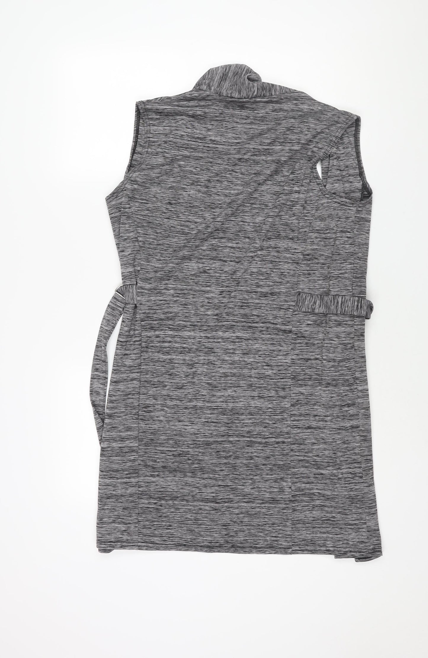 Missi London Womens Grey Gilet Coat Size 10 - Adjustable Buckle Detail
