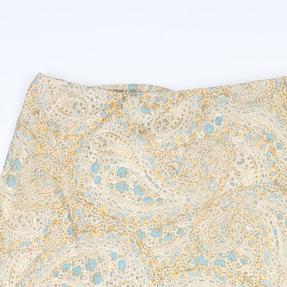 Marks and Spencer Womens Multicoloured Paisley Polyester A-Line Skirt Size 16