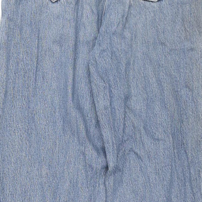 Levi's Womens Blue Cotton Tapered Jeans Size 24 in L27 in Regular Zip