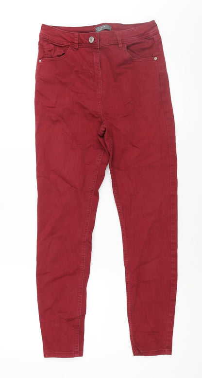 Womens UK Size 10 Papaya Regular Fit Skinny Red Jeans