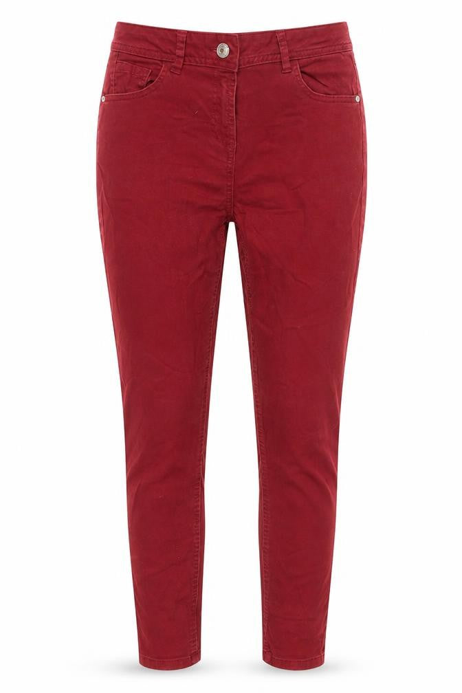 Womens UK Size 10 Papaya Regular Fit Skinny Red Jeans