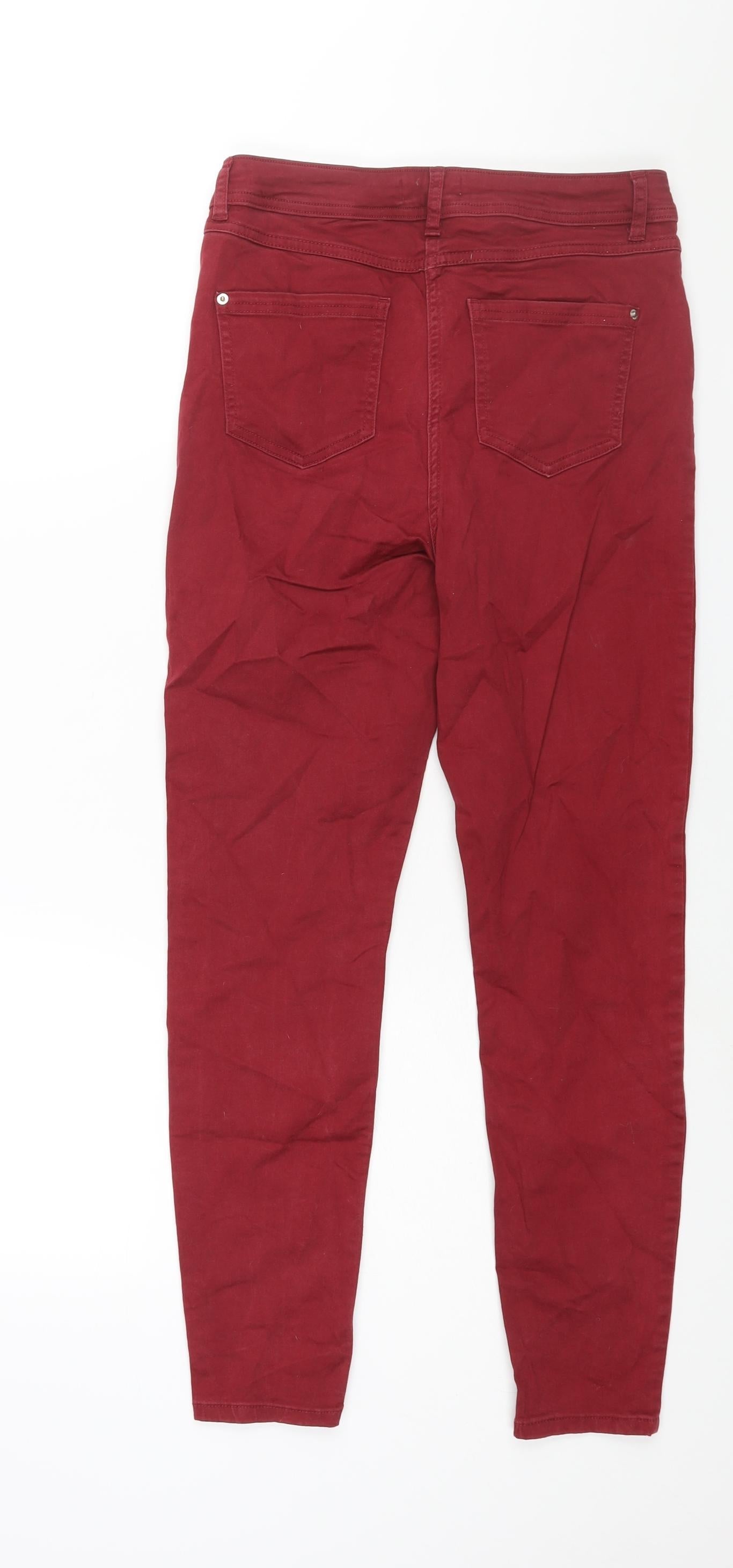 Womens UK Size 10 Papaya Regular Fit Skinny Red Jeans