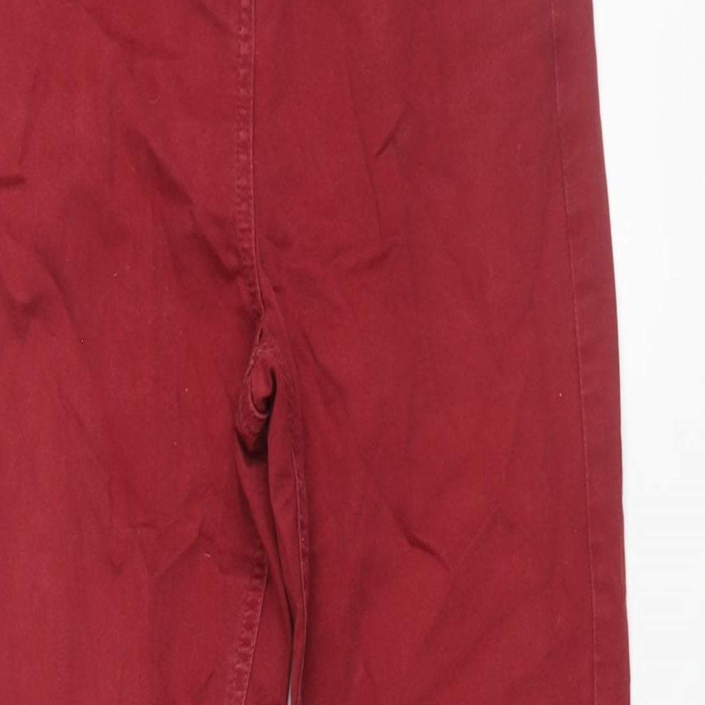 Womens UK Size 10 Papaya Regular Fit Skinny Red Jeans