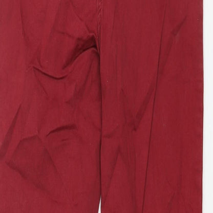 Womens UK Size 10 Papaya Regular Fit Skinny Red Jeans