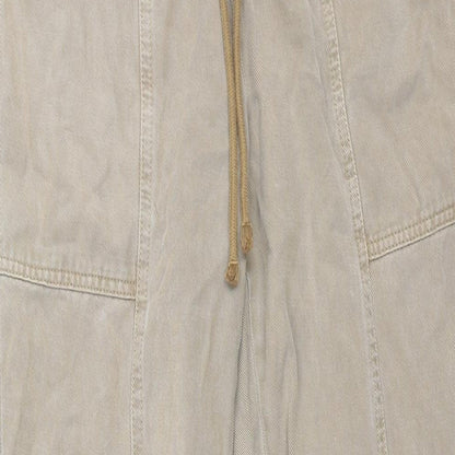 Per Una Womens Brown Cotton Tapered Jeans Size 12 L29 in Regular Drawstring
