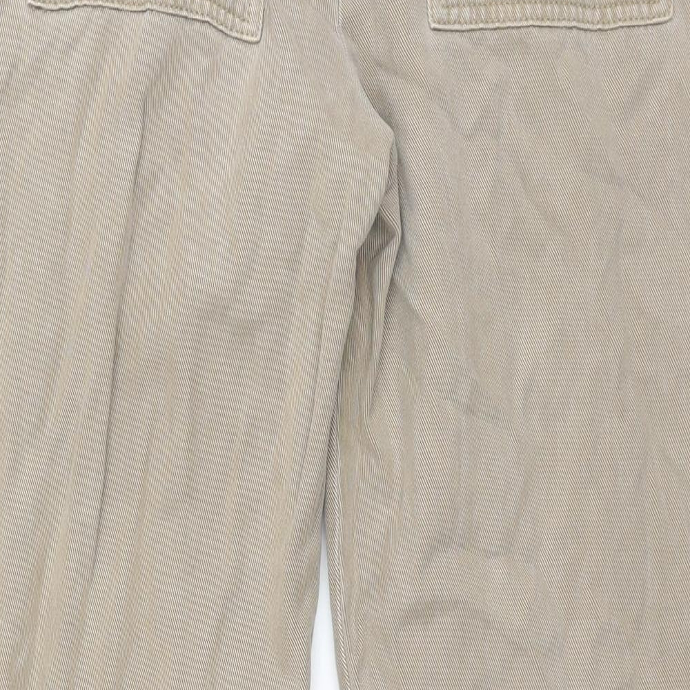 Per Una Womens Brown Cotton Tapered Jeans Size 12 L29 in Regular Drawstring