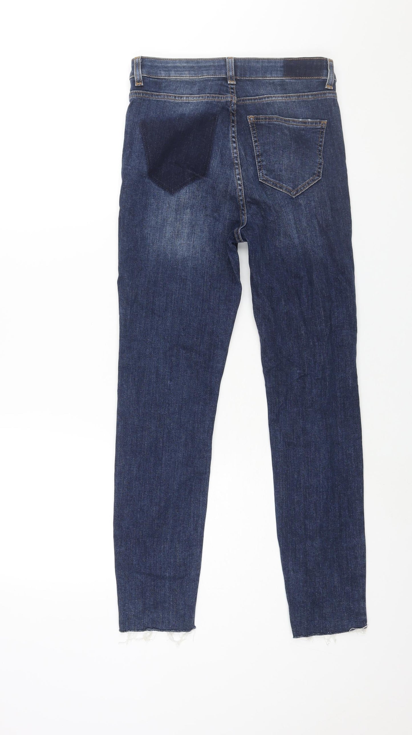 Womens UK Size 8 Marks and Spencer Regular Fit Tapered Blue Jeans