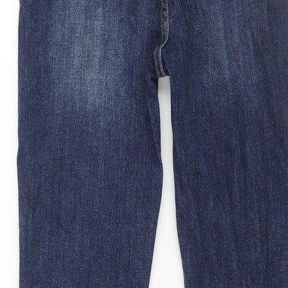 Womens UK Size 8 Marks and Spencer Regular Fit Tapered Blue Jeans