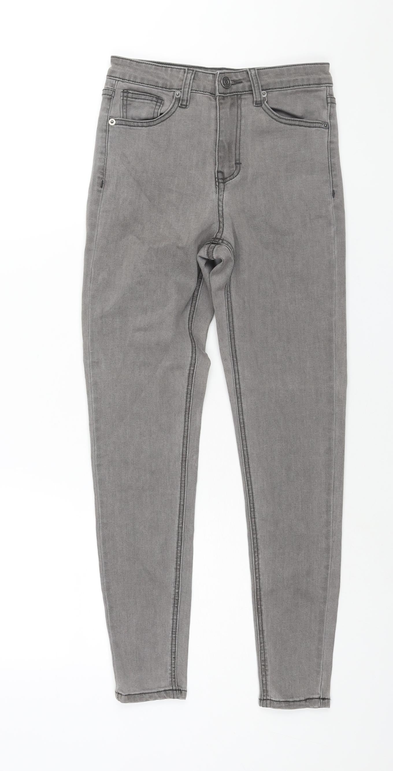 Blakely Womens Grey Cotton Skinny Jeans Size 24 in L26 in Regular Zip