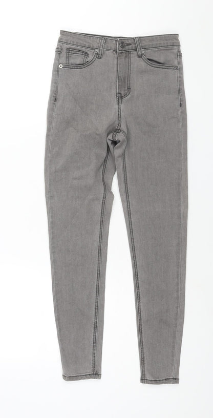 Blakely Womens Grey Cotton Skinny Jeans Size 24 in L26 in Regular Zip