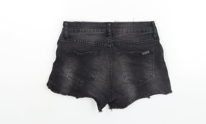 STS Blue Womens Black Cotton Cut-Off Shorts Size 24 in Regular Zip