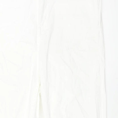 Denim & Co. Womens White Cotton Skinny Jeans Size 12 L29 in Regular Zip