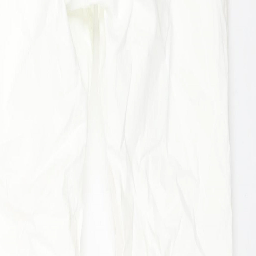 Denim & Co. Womens White Cotton Skinny Jeans Size 12 L29 in Regular Zip