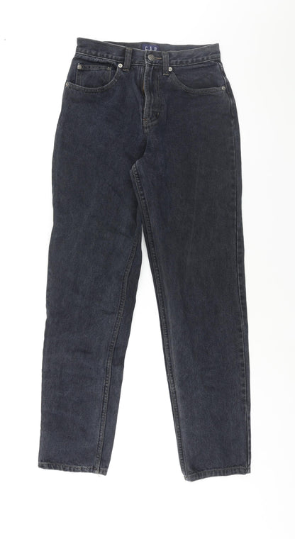 Gap Womens Blue Cotton Tapered Jeans Size 6 L31 in Regular Zip