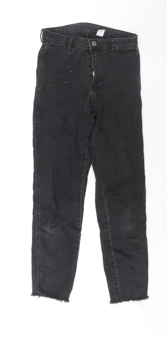 Womens UK Size 28 in H&M Regular Fit Skinny Black Jeans