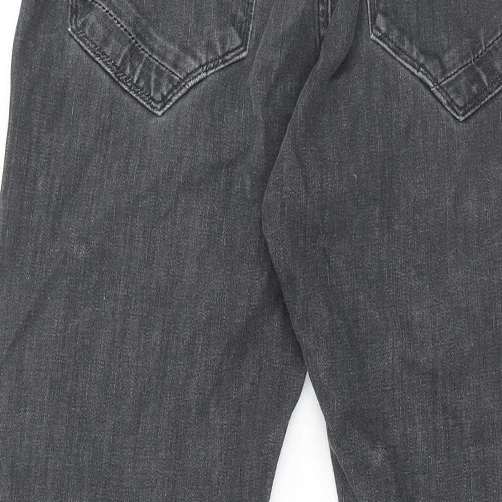 Autograph Womens Grey Cotton Straight Jeans Size 34 in L31 in Regular Zip