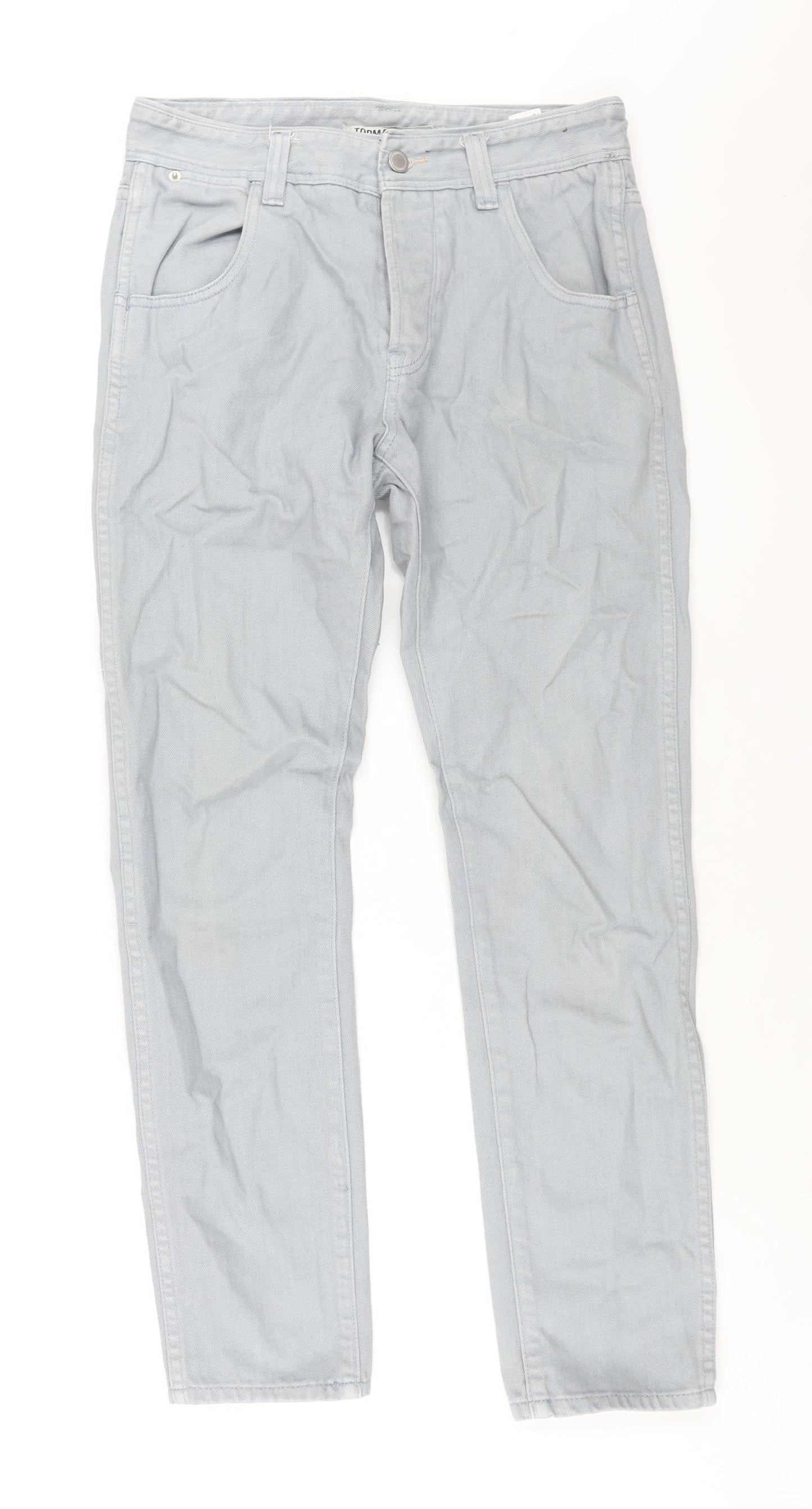 Womens UK Size 30 Topman Regular Fit Straight Blue Jeans