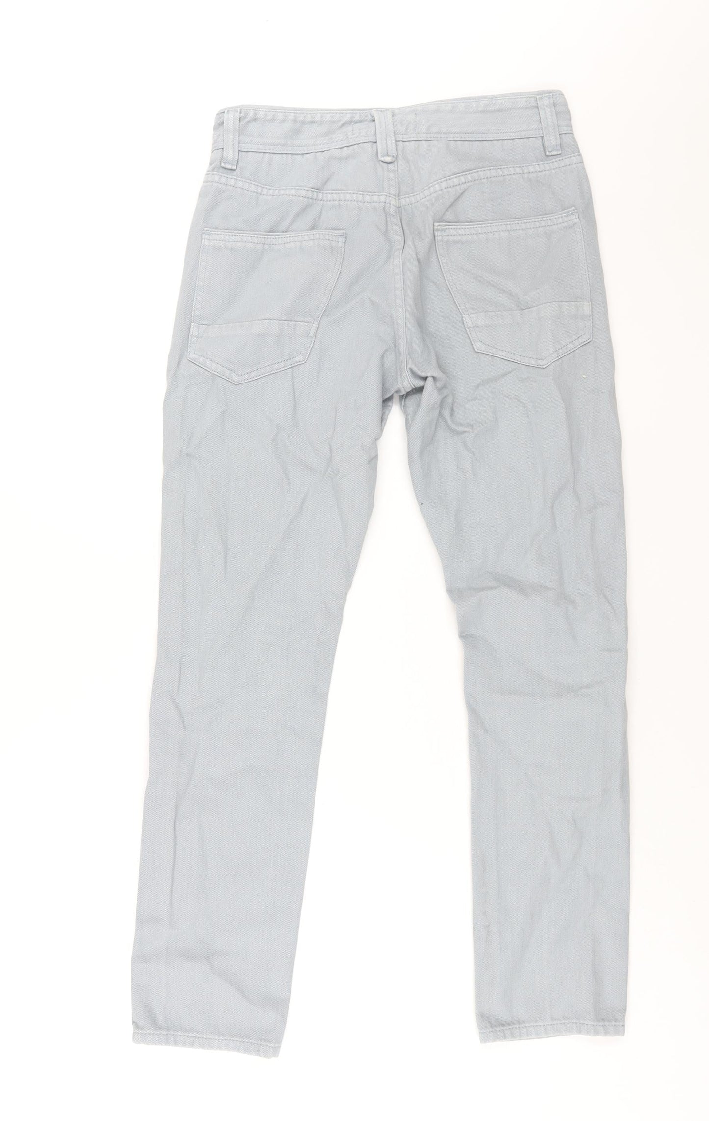 Womens UK Size 30 Topman Regular Fit Straight Blue Jeans