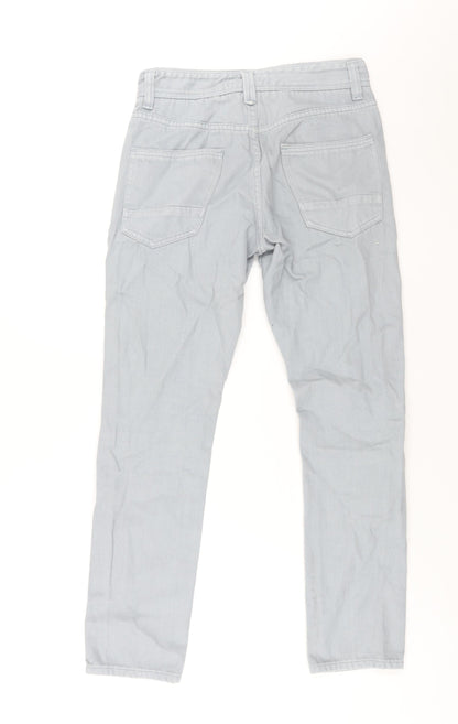 Womens UK Size 30 Topman Regular Fit Straight Blue Jeans