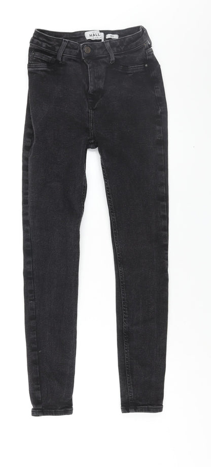 Denim & Co. Womens Black Cotton Skinny Jeans Size 10 L28 in Regular Zip