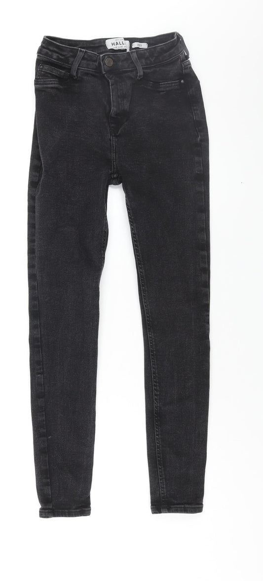 Denim & Co. Womens Black Cotton Skinny Jeans Size 10 L28 in Regular Zip