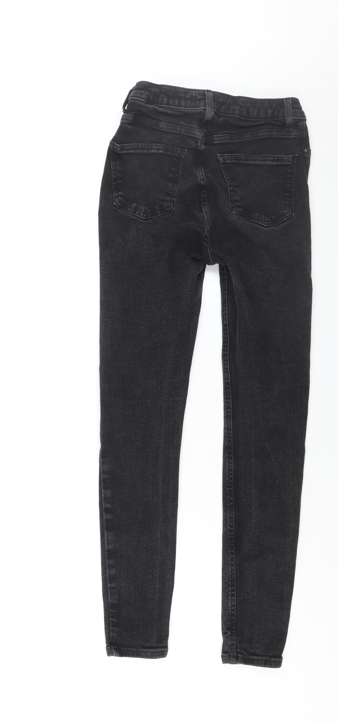 Denim & Co. Womens Black Cotton Skinny Jeans Size 10 L28 in Regular Zip