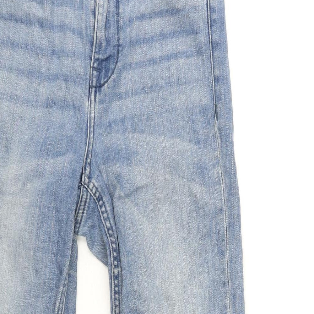 Divided by H&M Womens Blue Cotton Skinny Jeans Size 4 L26 in Regular Zip