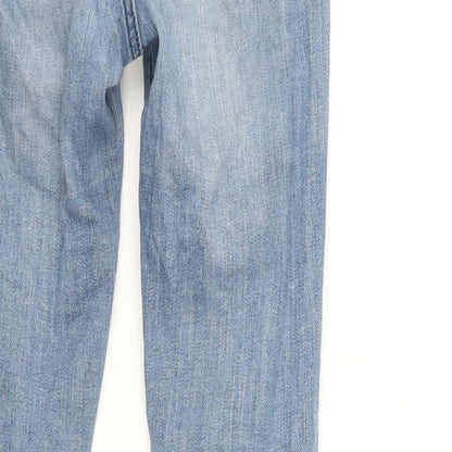 Divided by H&M Womens Blue Cotton Skinny Jeans Size 4 L26 in Regular Zip