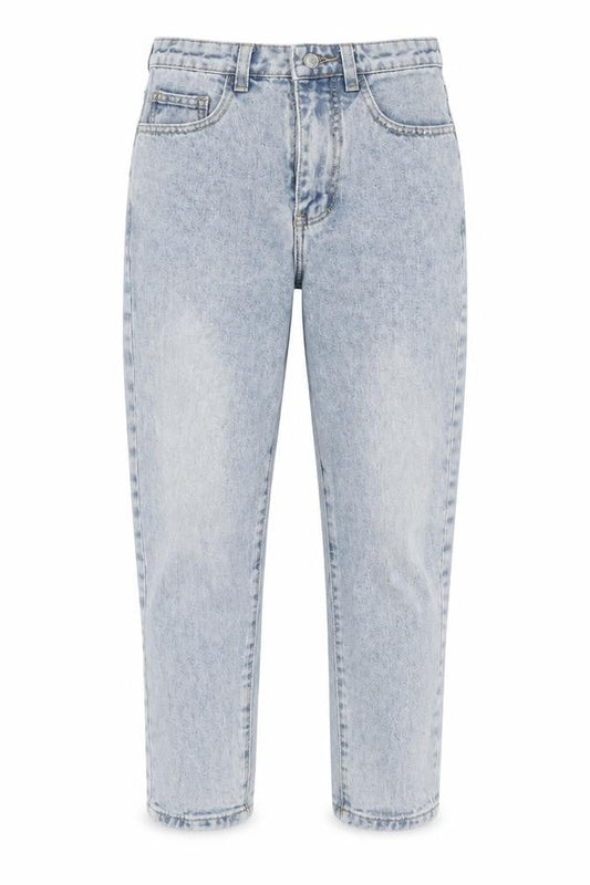 Womens UK Size 4 PRETTYLITTLETHING Regular Fit Tapered Blue Jeans
