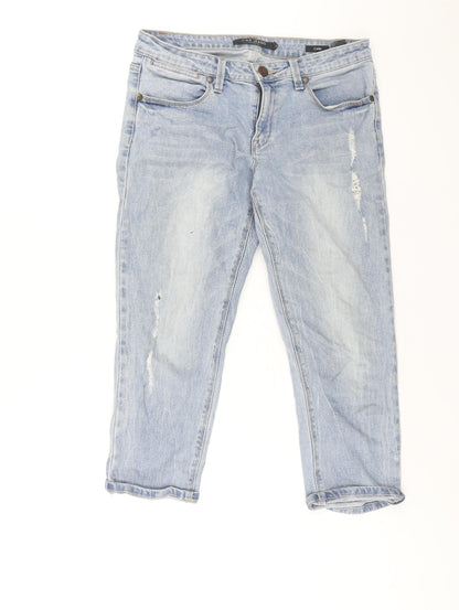 Womens UK Size 32 in Max Jeans Regular Fit Capri Blue Jeans