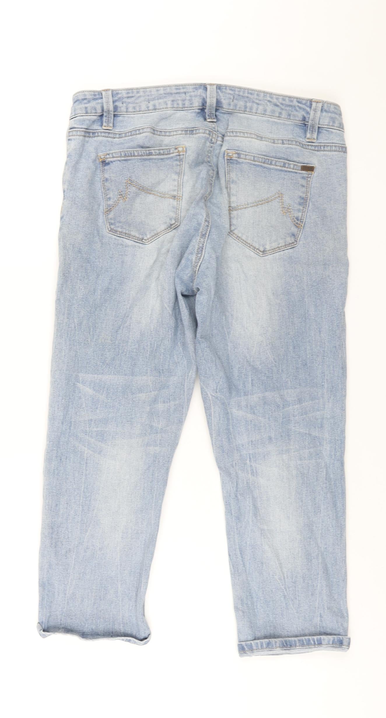Womens UK Size 32 in Max Jeans Regular Fit Capri Blue Jeans