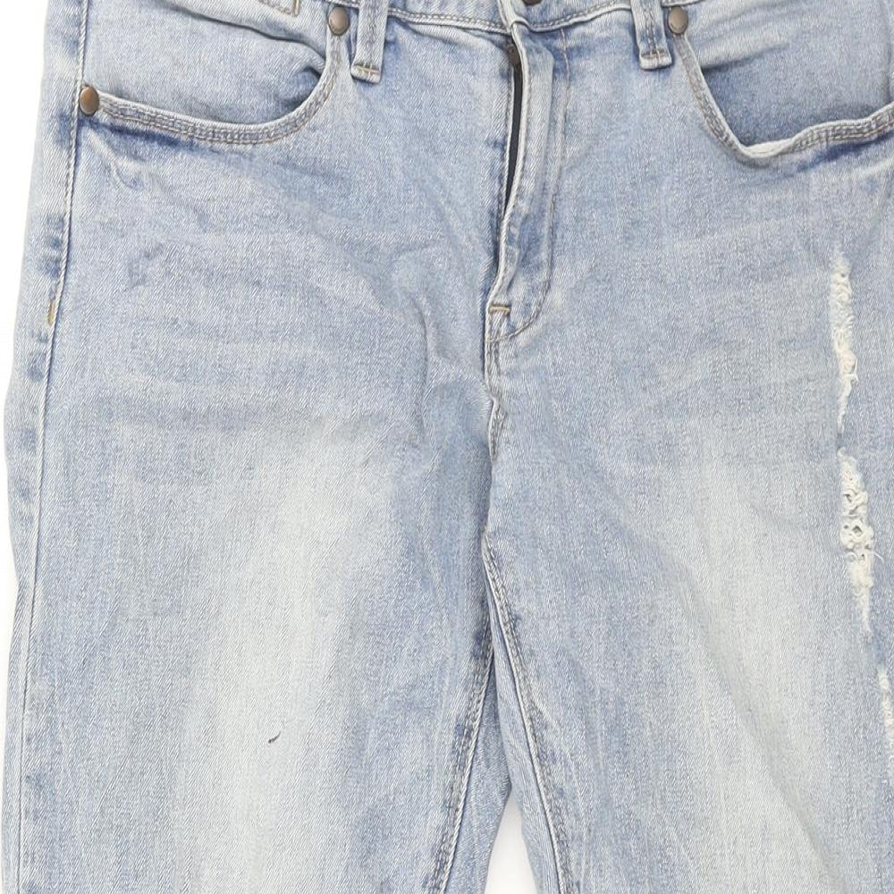 Womens UK Size 32 in Max Jeans Regular Fit Capri Blue Jeans