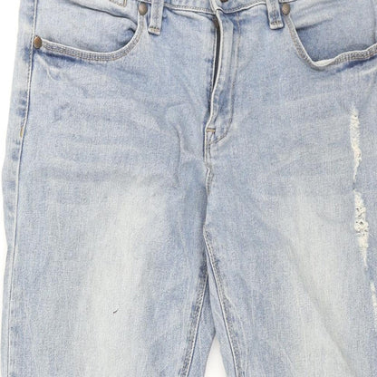 Womens UK Size 32 in Max Jeans Regular Fit Capri Blue Jeans