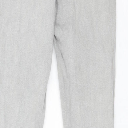 Denim & Co. Womens Grey Cotton Skinny Jeans Size 12 L27 in Regular Zip
