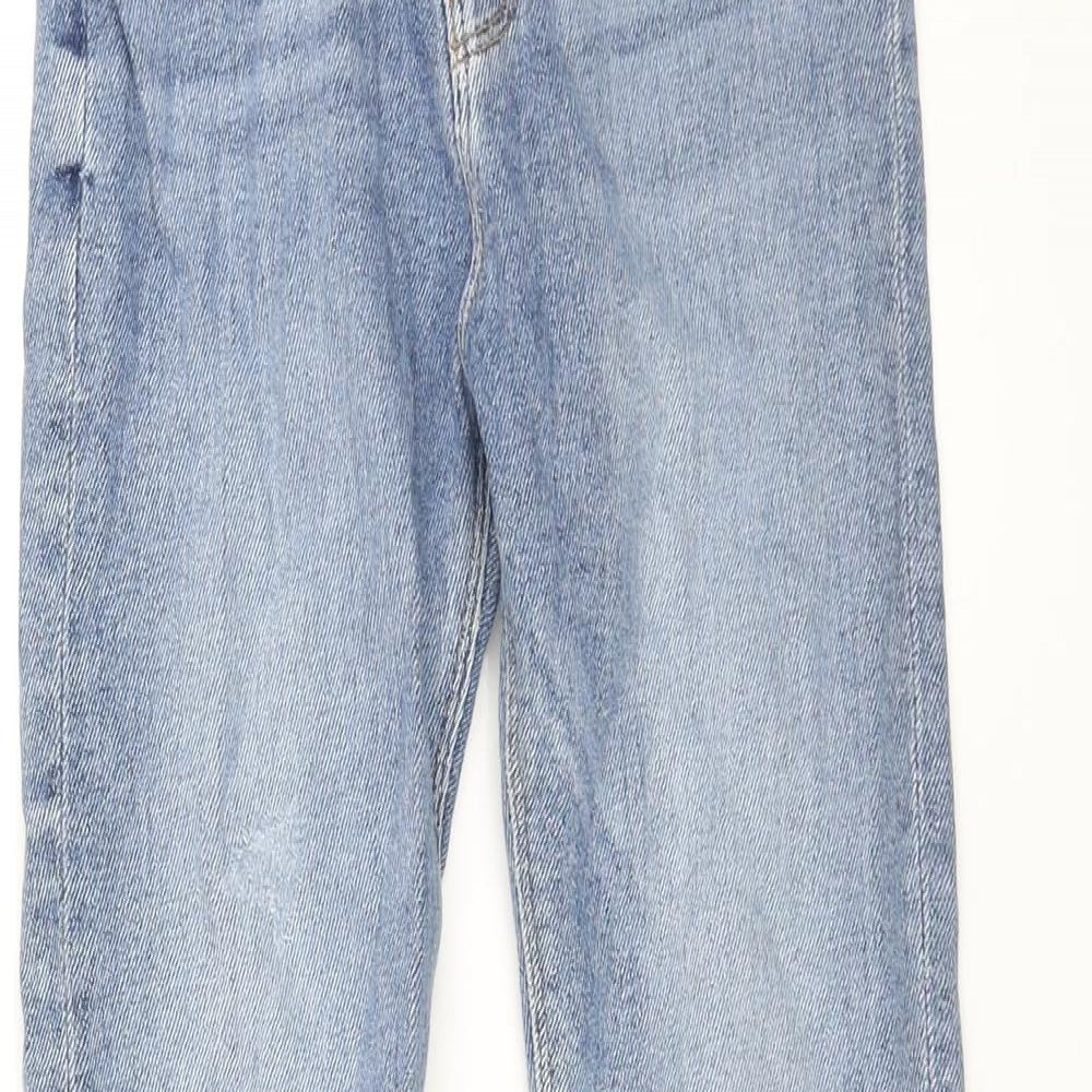 Zara Womens Blue Cotton Skinny Jeans Size 8 L27 in Regular Zip