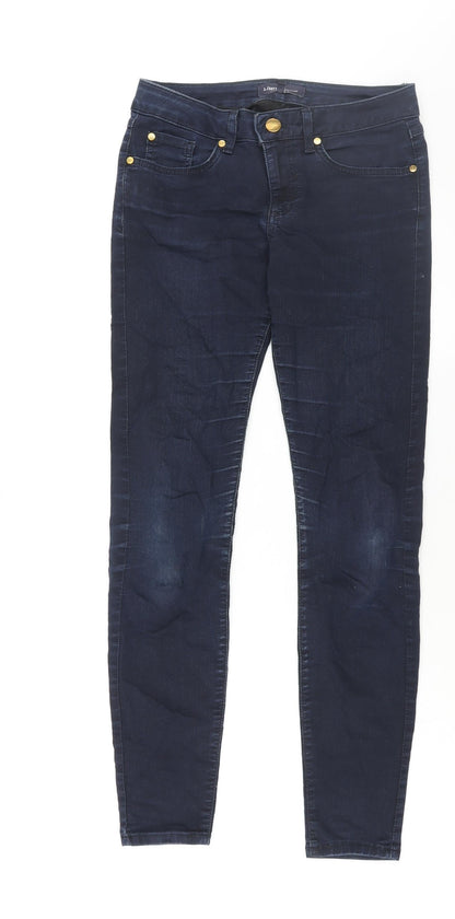 Womens UK Size 10 Marks and Spencer Regular Fit Skinny Blue Jeans