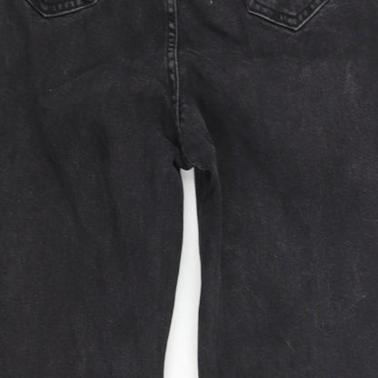 Divided by H&M Womens Black Cotton Tapered Jeans Size 6 L30 in Regular Zip