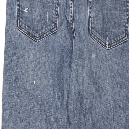 Gap Womens Blue Cotton Cropped Jeans Size 30 in L24 in Regular Zip - Splatter Detail