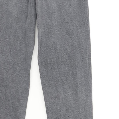 Topshop Womens Grey Cotton Skinny Jeans Size 24 in L24 in Regular Zip