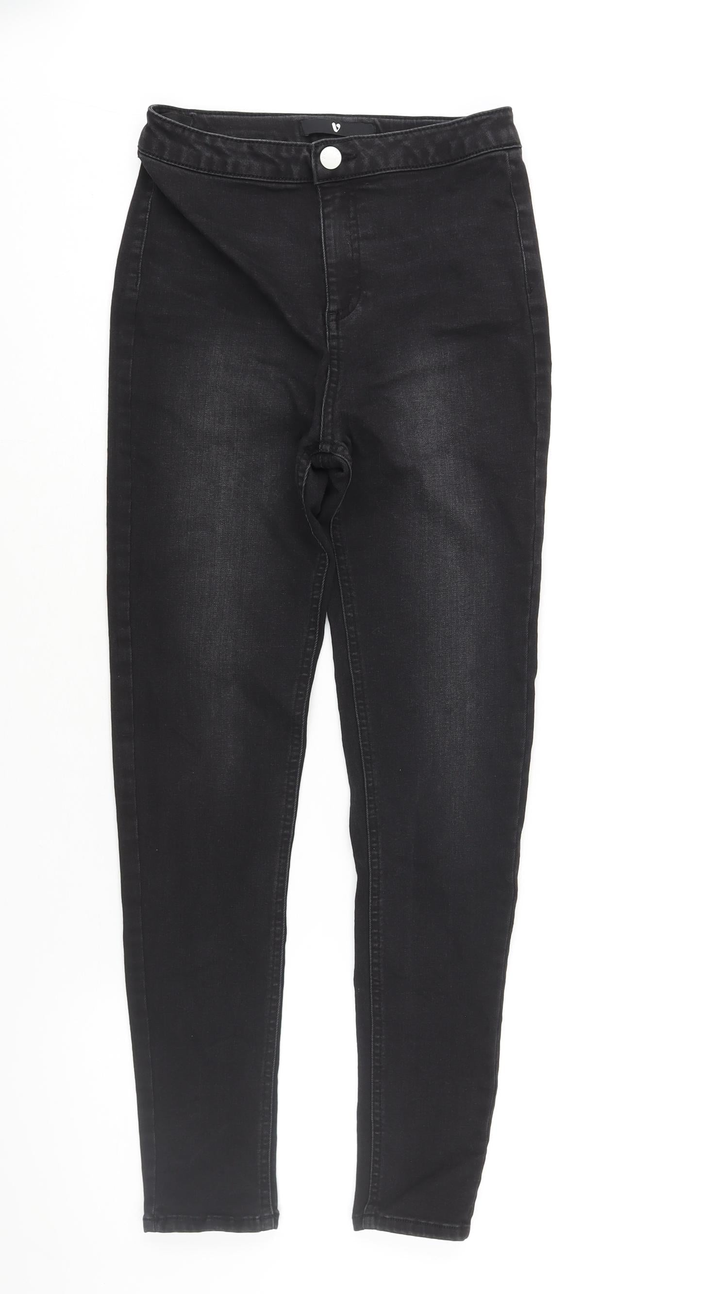 Very Womens Black Cotton Skinny Jeans Size 26 in L26 in Regular Zip