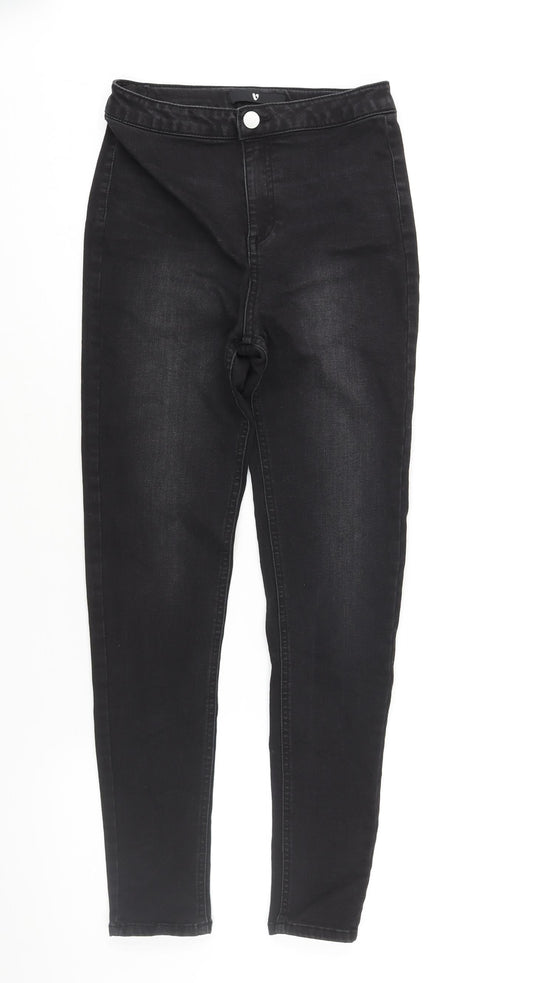 Very Womens Black Cotton Skinny Jeans Size 26 in L26 in Regular Zip