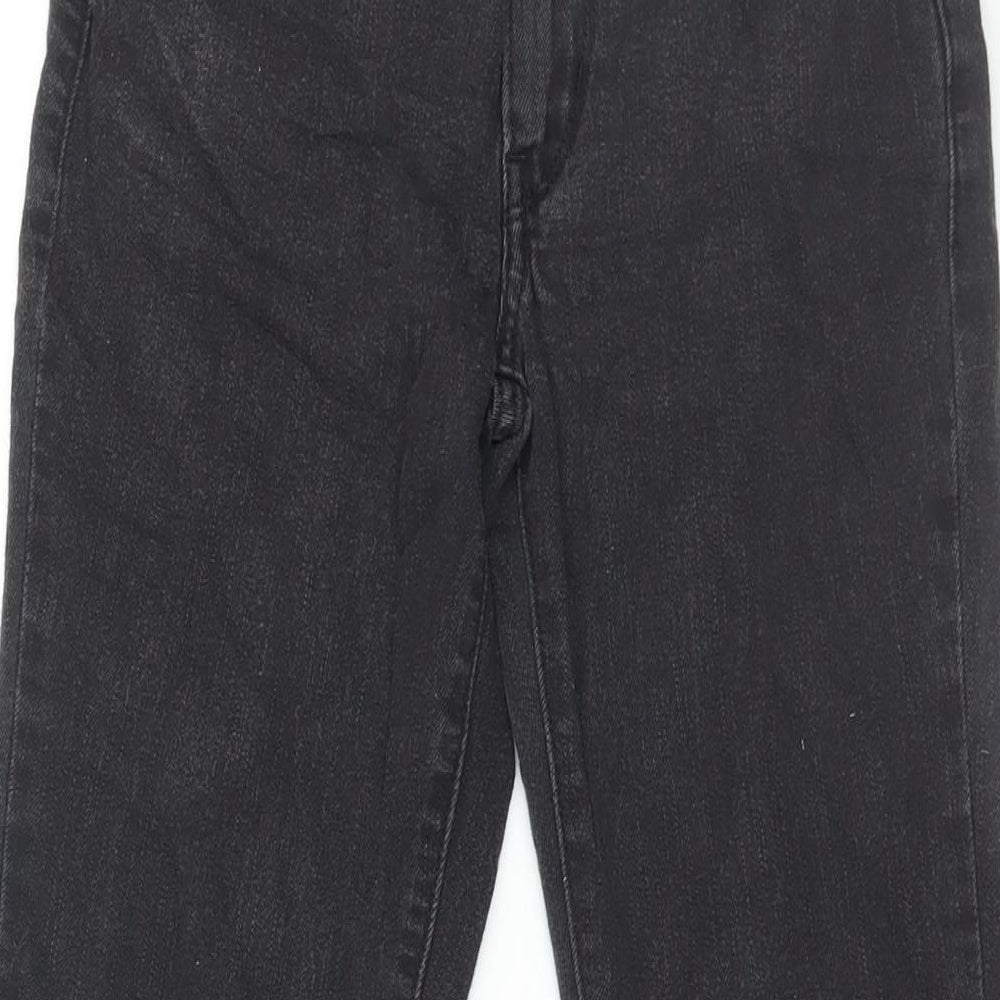 Levi's Womens Black Cotton Tapered Jeans Size 24 in L28 in Regular Zip